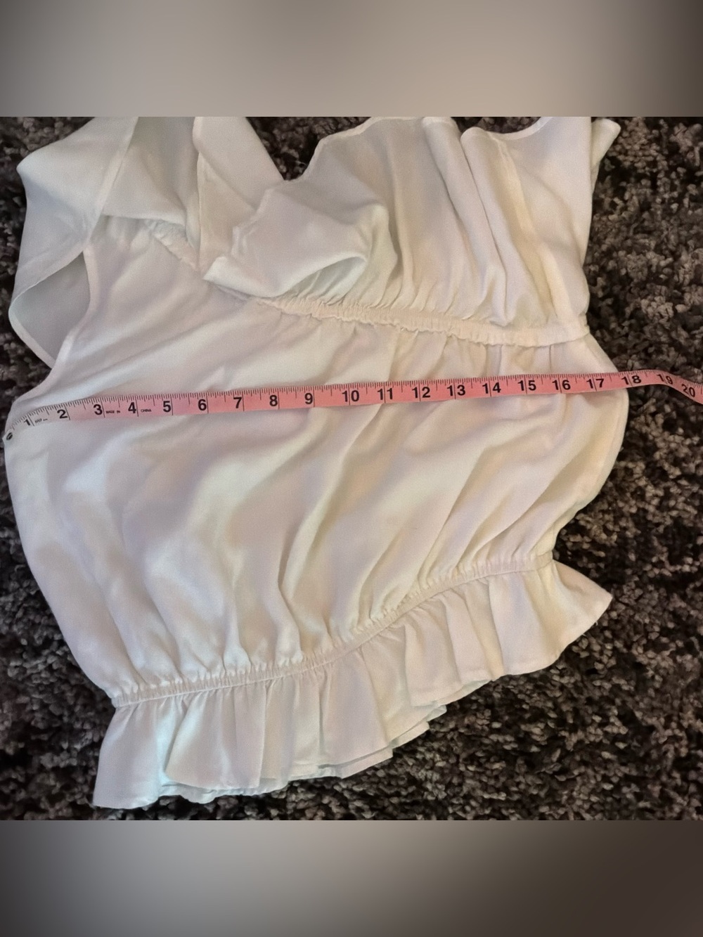 🌙✨Japna White One-Shoulder Ruffle Top - Picture 12 of 14